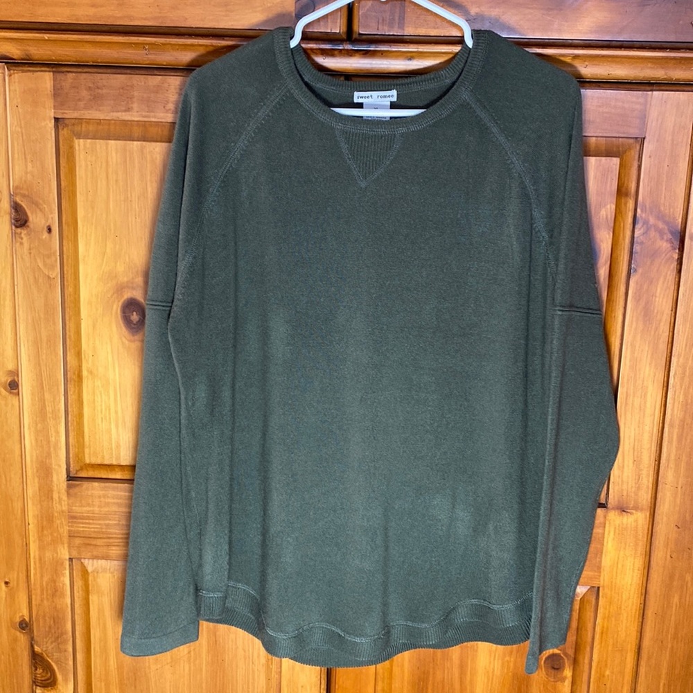 Sweet Romeo Olive Green Womens Sweater